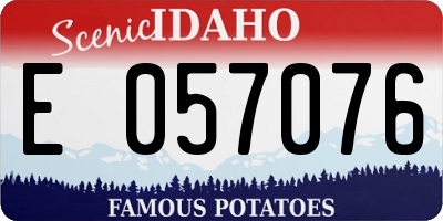 ID license plate E057076