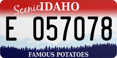 ID license plate E057078