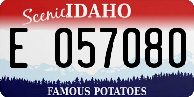 ID license plate E057080