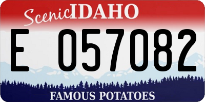ID license plate E057082