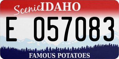 ID license plate E057083