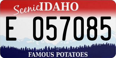 ID license plate E057085