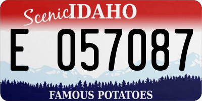 ID license plate E057087