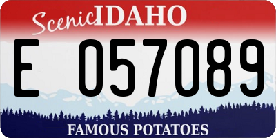 ID license plate E057089