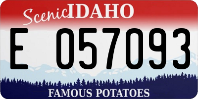 ID license plate E057093