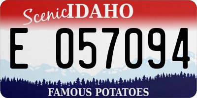 ID license plate E057094