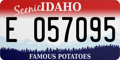 ID license plate E057095