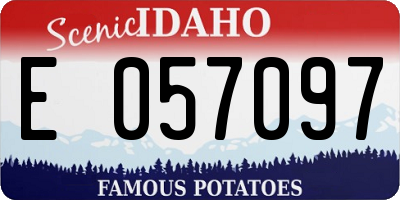 ID license plate E057097