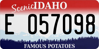 ID license plate E057098