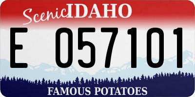 ID license plate E057101