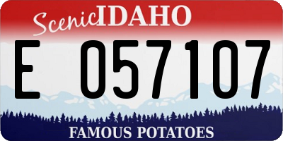 ID license plate E057107