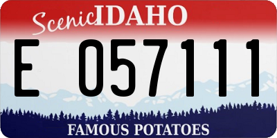 ID license plate E057111