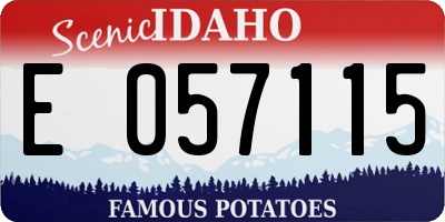 ID license plate E057115