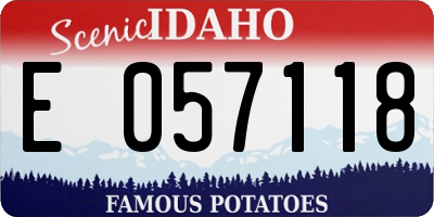 ID license plate E057118