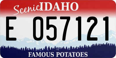 ID license plate E057121