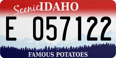 ID license plate E057122