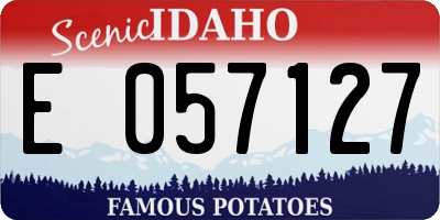ID license plate E057127