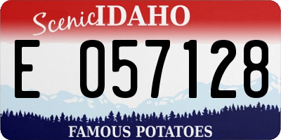 ID license plate E057128
