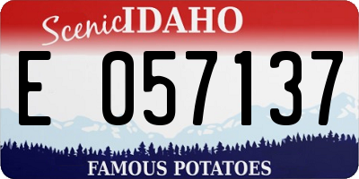 ID license plate E057137