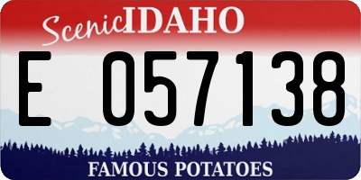 ID license plate E057138