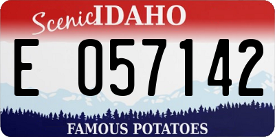 ID license plate E057142