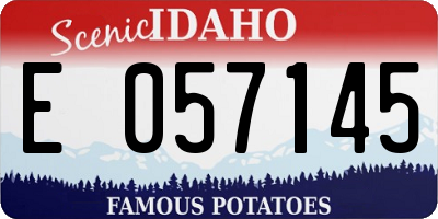 ID license plate E057145