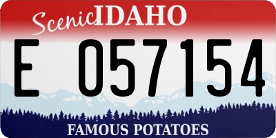 ID license plate E057154