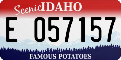 ID license plate E057157