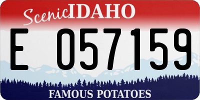 ID license plate E057159