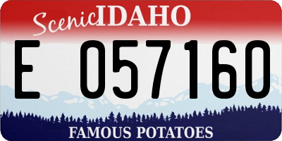 ID license plate E057160