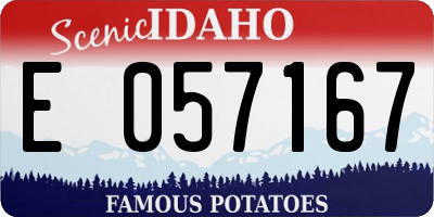 ID license plate E057167