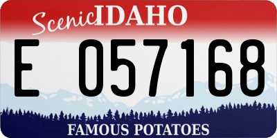 ID license plate E057168