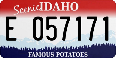 ID license plate E057171