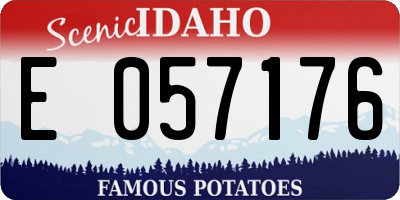 ID license plate E057176