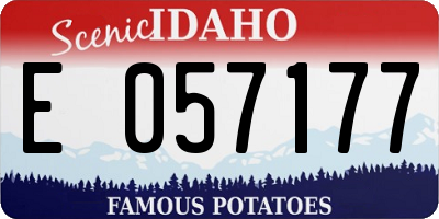 ID license plate E057177