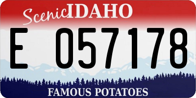 ID license plate E057178