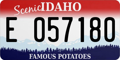 ID license plate E057180