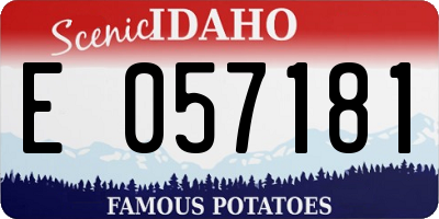 ID license plate E057181