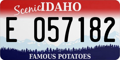 ID license plate E057182