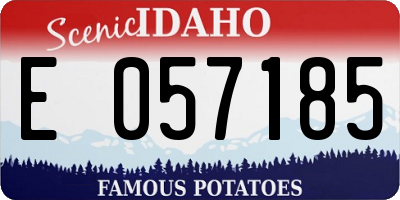 ID license plate E057185
