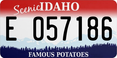 ID license plate E057186