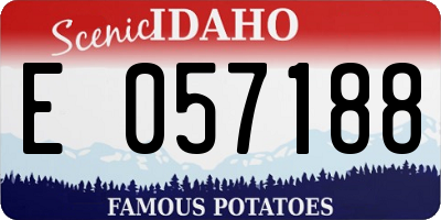 ID license plate E057188
