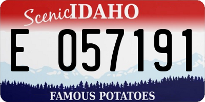 ID license plate E057191