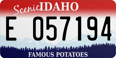 ID license plate E057194