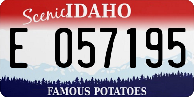 ID license plate E057195