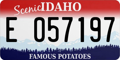 ID license plate E057197