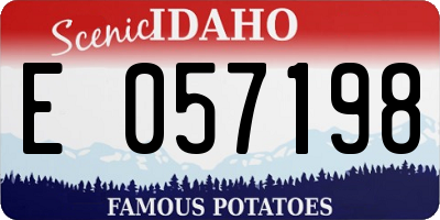 ID license plate E057198