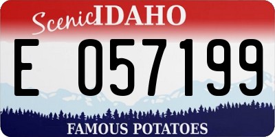 ID license plate E057199