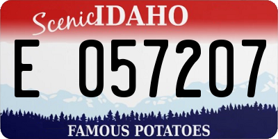 ID license plate E057207