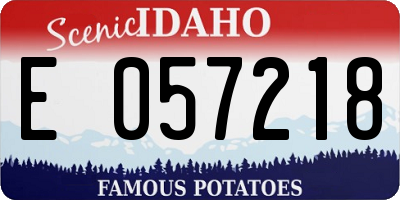 ID license plate E057218